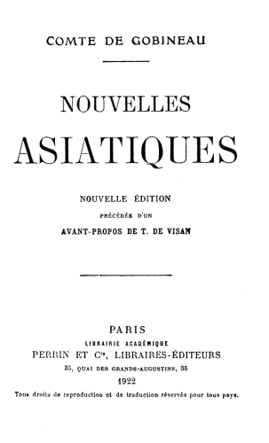 Nouvelles Asiatiques cover