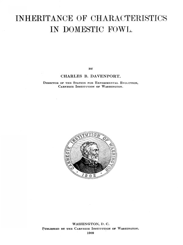 Inheritance of Characteristics in Domestic Fowl cover