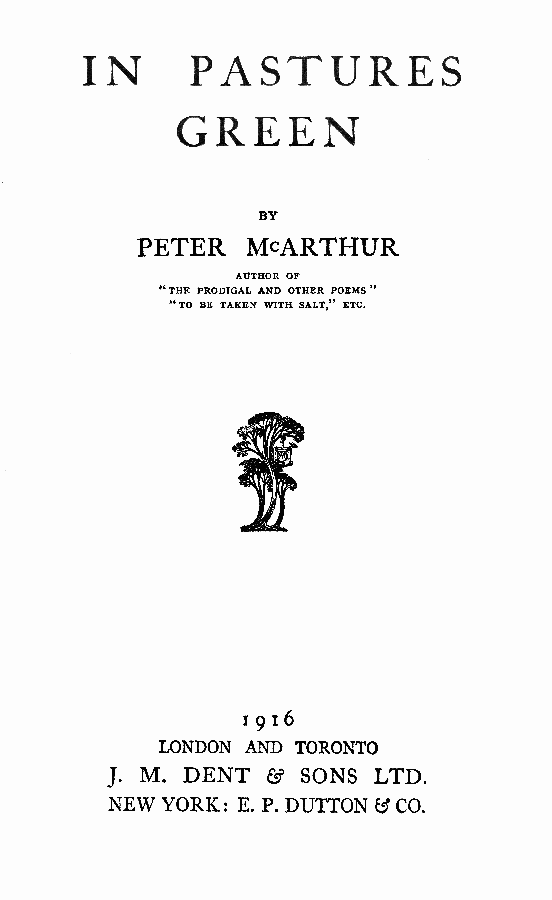 In Pastures Green cover