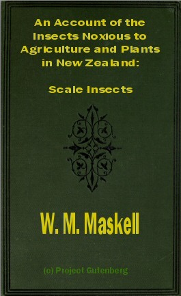 An Account of the Insects Noxious to Agriculture and Plants in New Zealand / The Scale Insects (Coccididae) cover