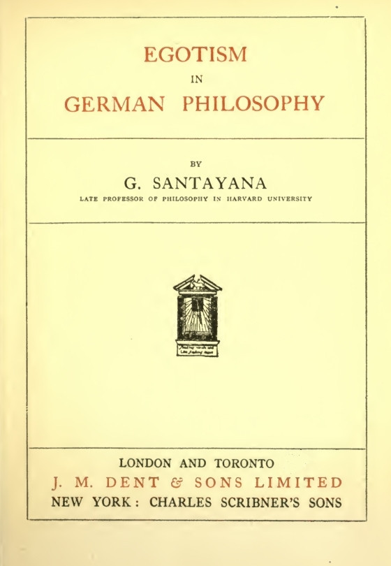 Egotism in German Philosophy cover