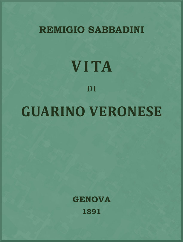 Vita di Guarino Veronese cover