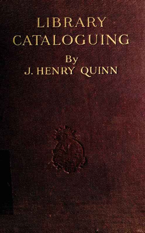 Library Cataloguing cover