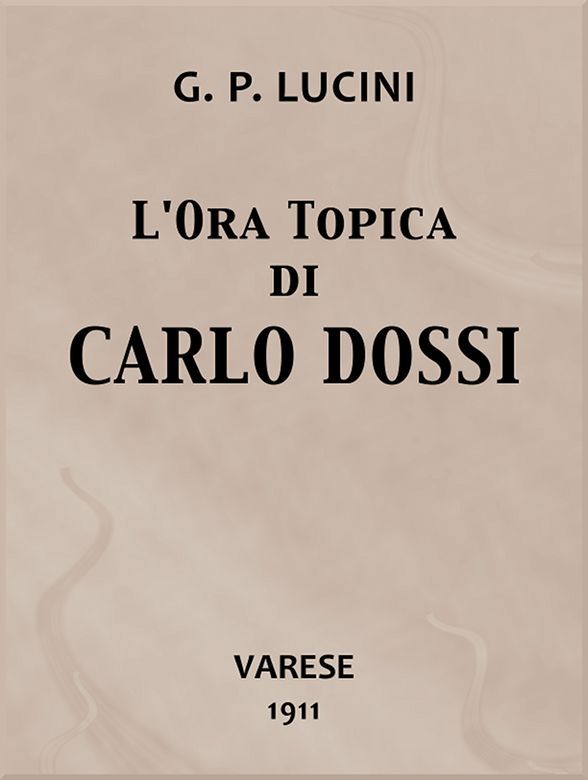 L'ora topica di Carlo Dossi cover