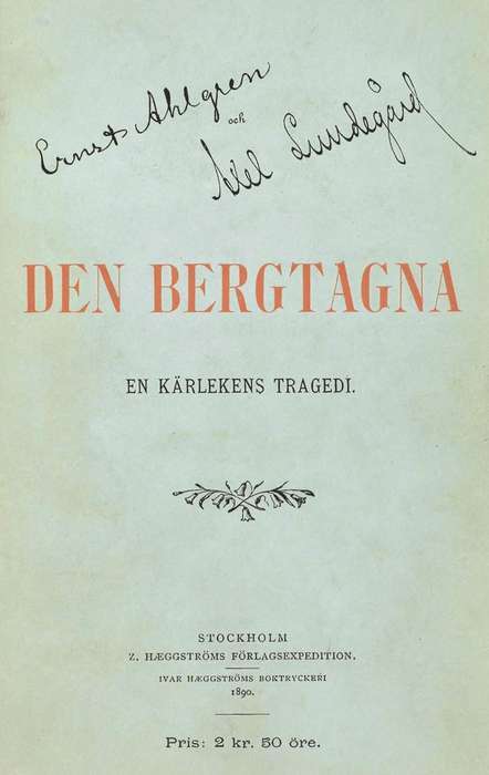 Den bergtagna: En kärlekens tragedi cover
