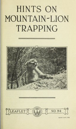 Hints on Mountain-Lion Trapping cover