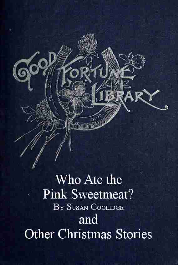Who Ate the Pink Sweetmeat? And Other Christmas Stories cover