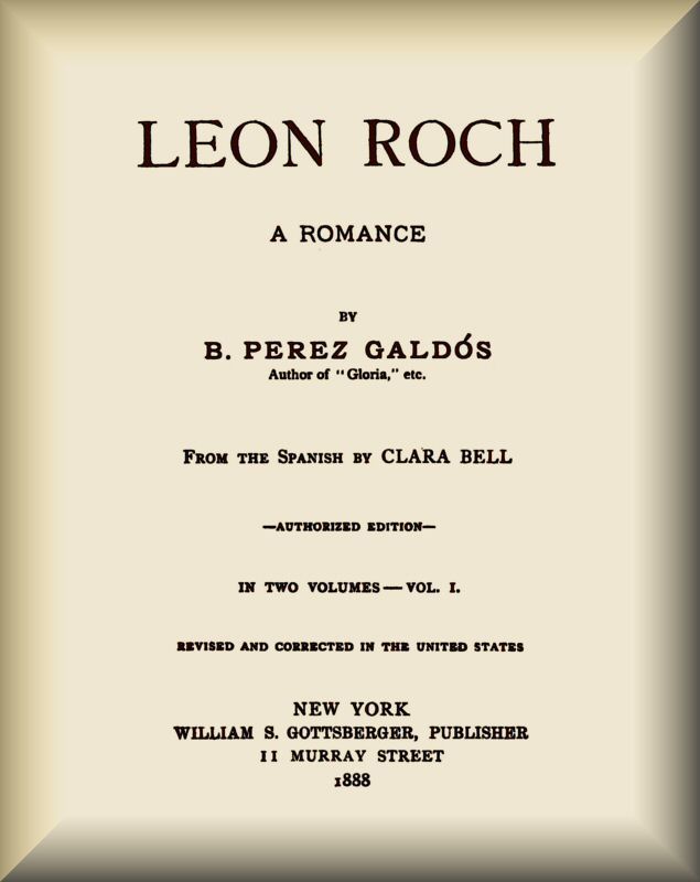 Leon Roch: A Romance, vol. 1 (of 2) cover
