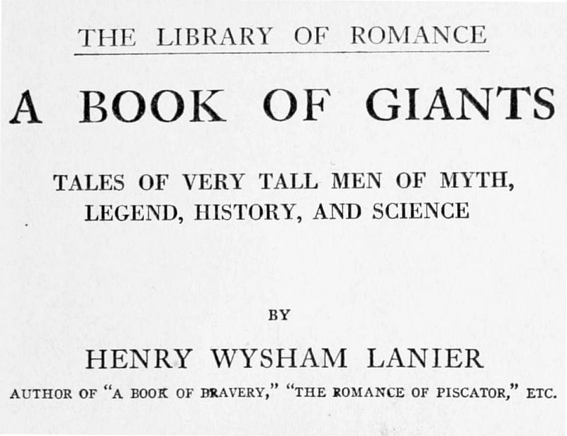 A Book of Giants: Tales of Very Tall Men of Myth, Legend, History, and Science. cover