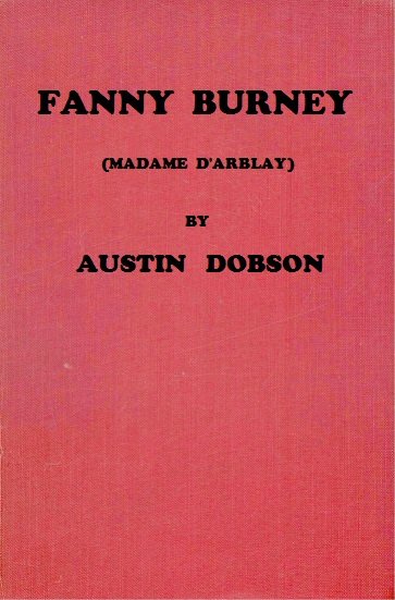 Fanny Burney (Madame D'Arblay) cover