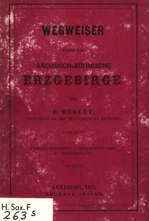 Wegweiser durch das sächsisch-böhmische Erzgebirge cover