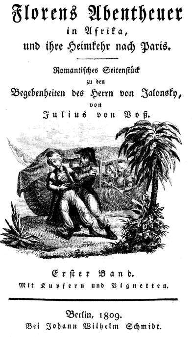 Florens Abentheuer in Afrika, und ihre Heimkehr nach Paris. Erster Band. cover