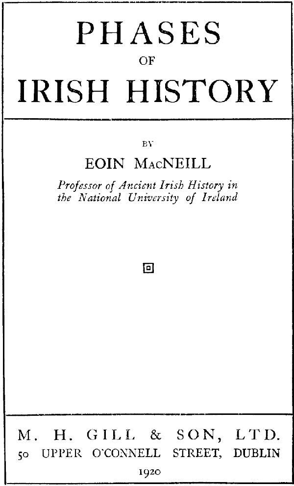 Phases of Irish History cover