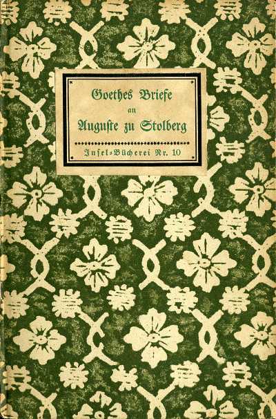 Goethes Briefe an Auguste zu Stolberg cover