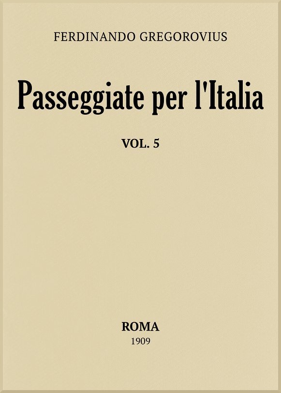 Passeggiate per l'Italia, vol. 5 cover