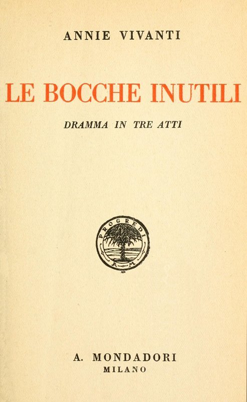 Le bocche inutili: dramma in tre atti cover