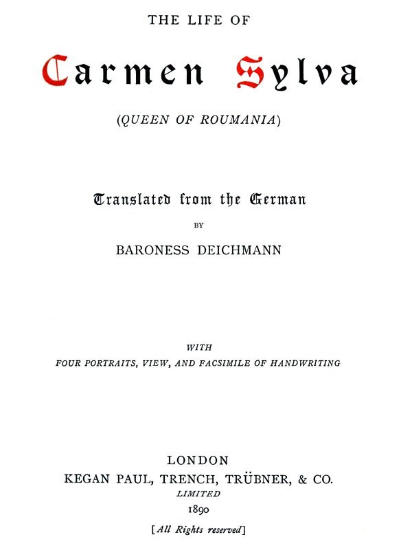 The Life of Carmen Sylva (Queen of Roumania) cover