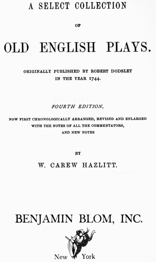 A Select Collection of Old English Plays, Volume 15 cover