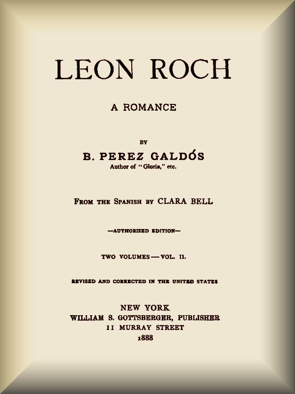 Leon Roch: A Romance, vol. 2 (of 2) cover