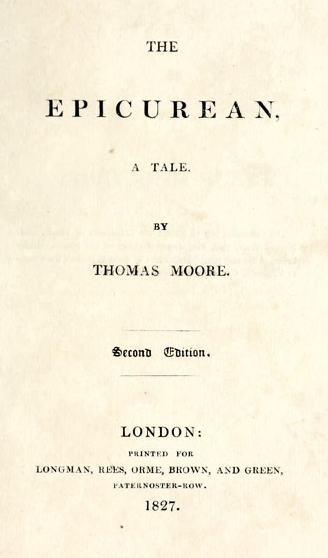 The Epicurean: A Tale cover
