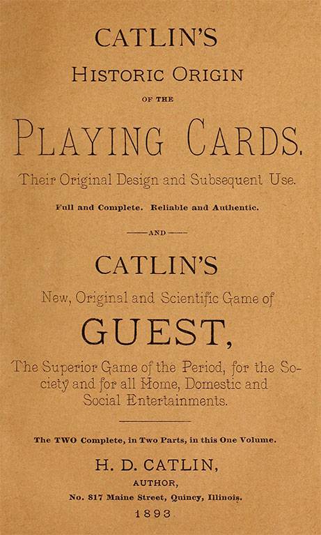 Catlin's historic origin of the playing cards cover