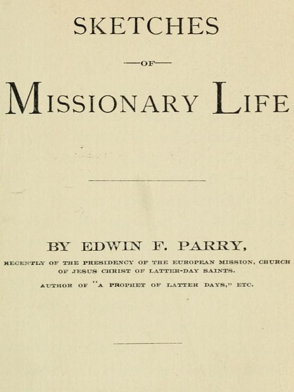 Sketches of Missionary Life cover