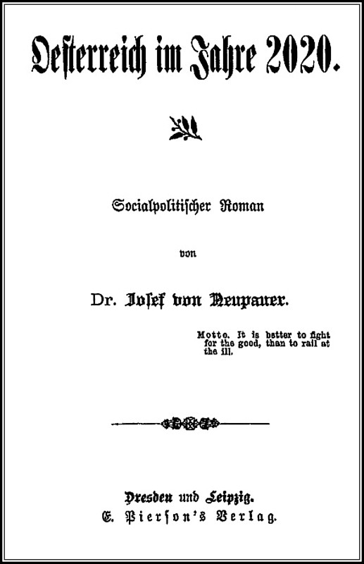 Oesterreich im Jahre 2020: Socialpolitischer Roman cover