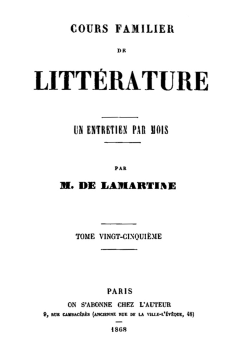 Cours familier de Littérature - Volume 25 cover
