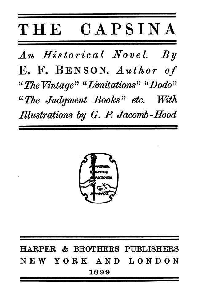 The Capsina: An Historical Novel cover