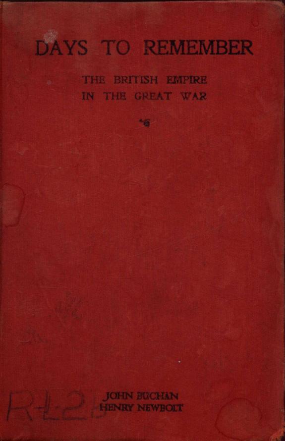 Days to Remember: The British Empire in the Great War cover