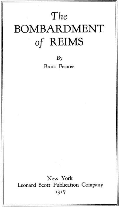 The Bombardment of Reims cover