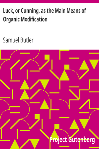 Luck, or Cunning, as the Main Means of Organic Modification cover
