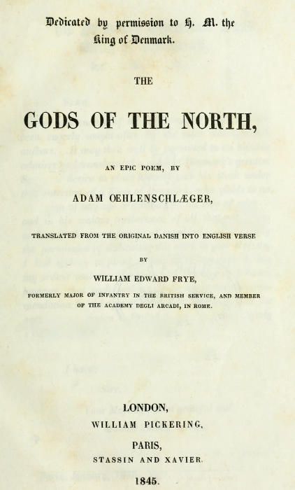 The Gods of the North: an epic poem cover
