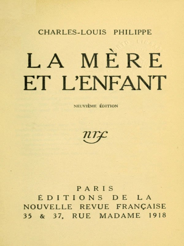 La mère et l'enfant cover