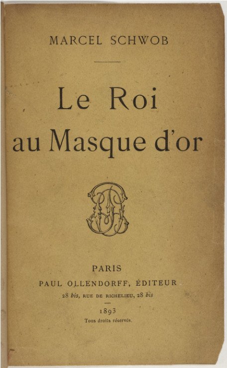Le Roi au Masque d'Or cover