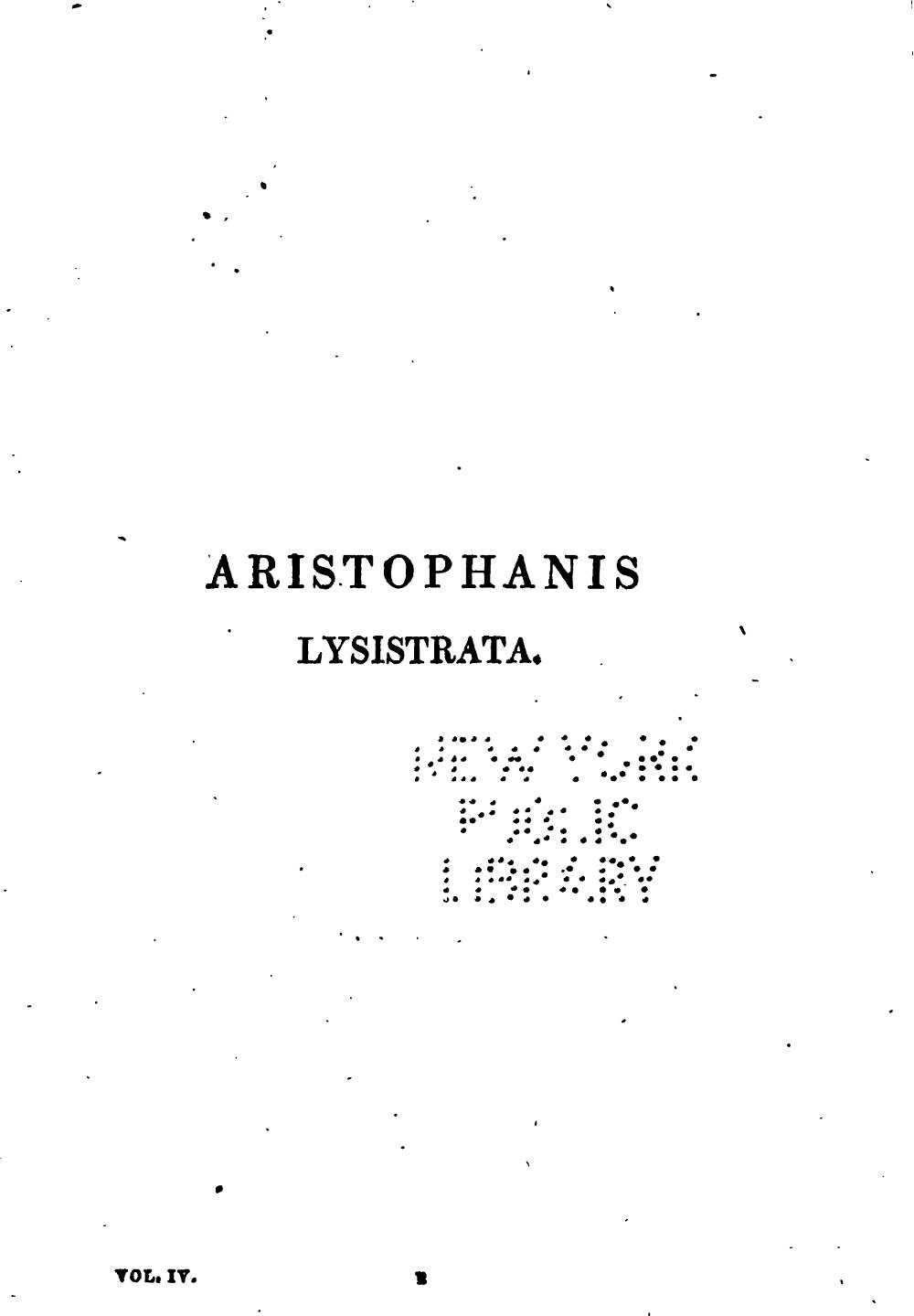 Aristophanis Lysistrata cover