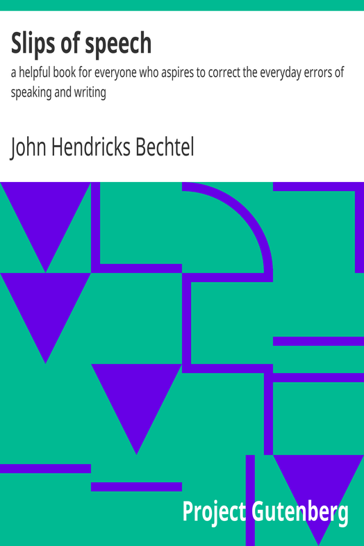 Slips of speech cover