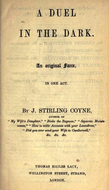 A Duel in the Dark: An Original Farce, in One Act cover