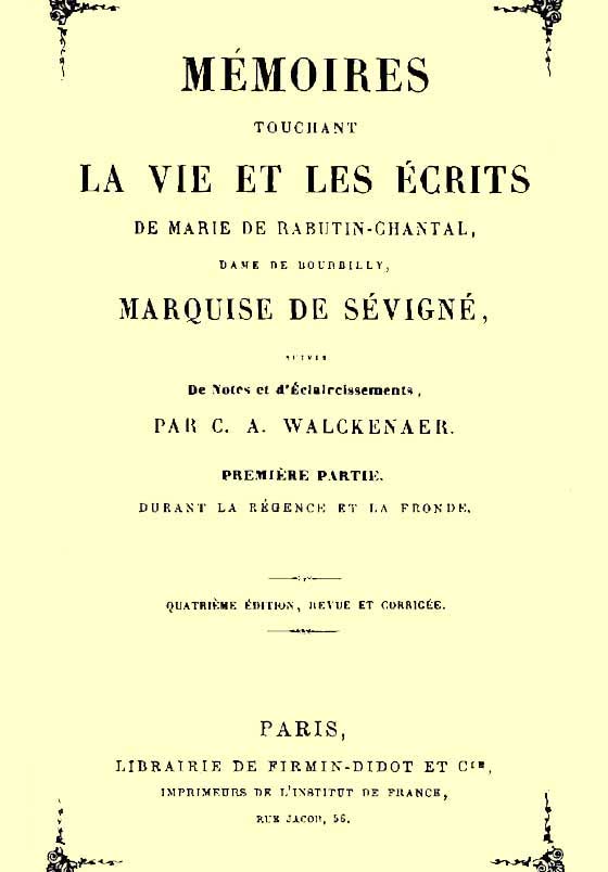 Mémoires touchant la vie et les écrits de Marie de Rabutin-Chantal, (1/6) cover