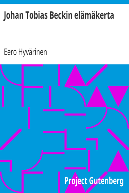 Johan Tobias Beckin elämäkerta cover
