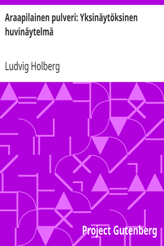 Araapilainen pulveri: Yksinäytöksinen huvinäytelmä cover