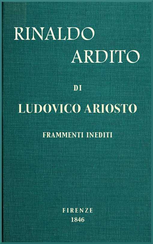Rinaldo ardito: Frammenti inediti pubblicati sul manoscritto originale cover
