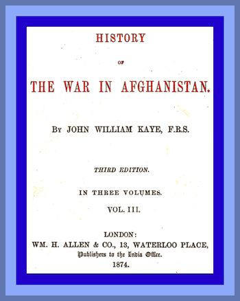 History of the War in Afghanistan, Vol. 3 (of 3) / Third Edition cover