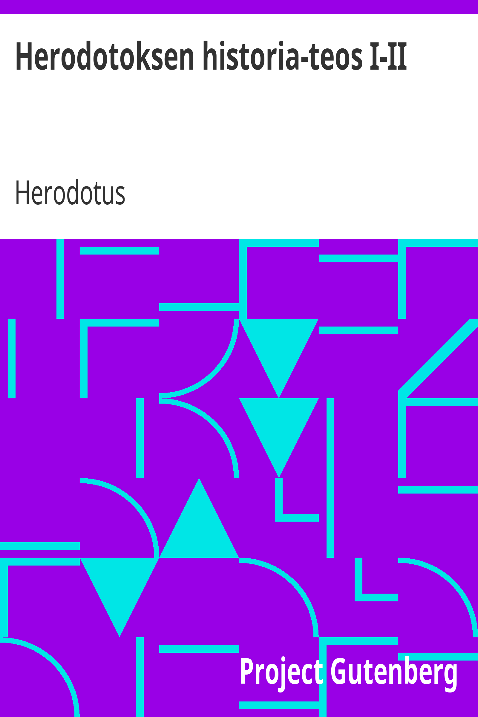 Herodotoksen historia-teos I-II cover