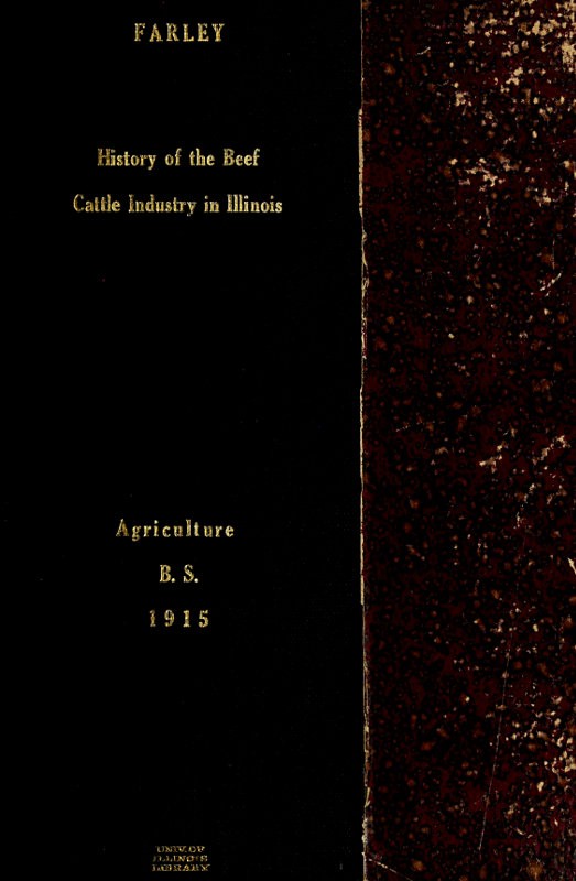 History of the Beef Cattle Industry in Illinois cover