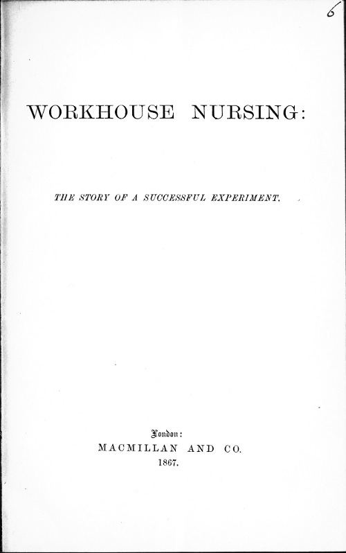 Workhouse Nursing: The story of a successful experiment cover