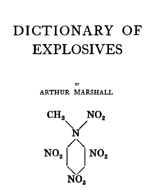 Dictionary of Explosives cover