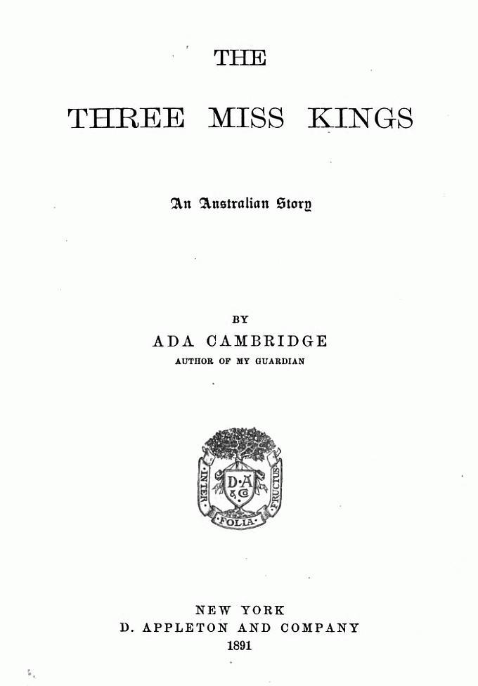 The Three Miss Kings: An Australian Story cover