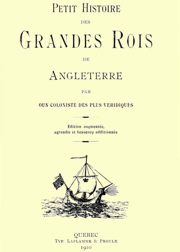 Petit histoire des grandes rois de Angleterre cover