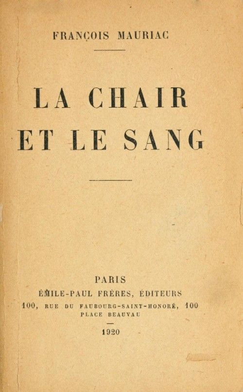 La chair et le sang cover